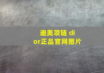 迪奥项链 dior正品官网图片